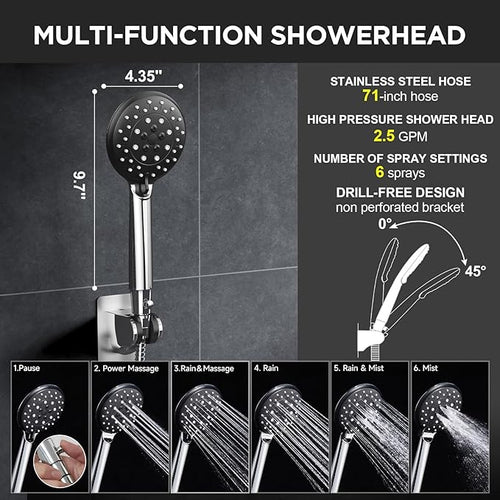 AquaLuxe™ Rainfall Shower